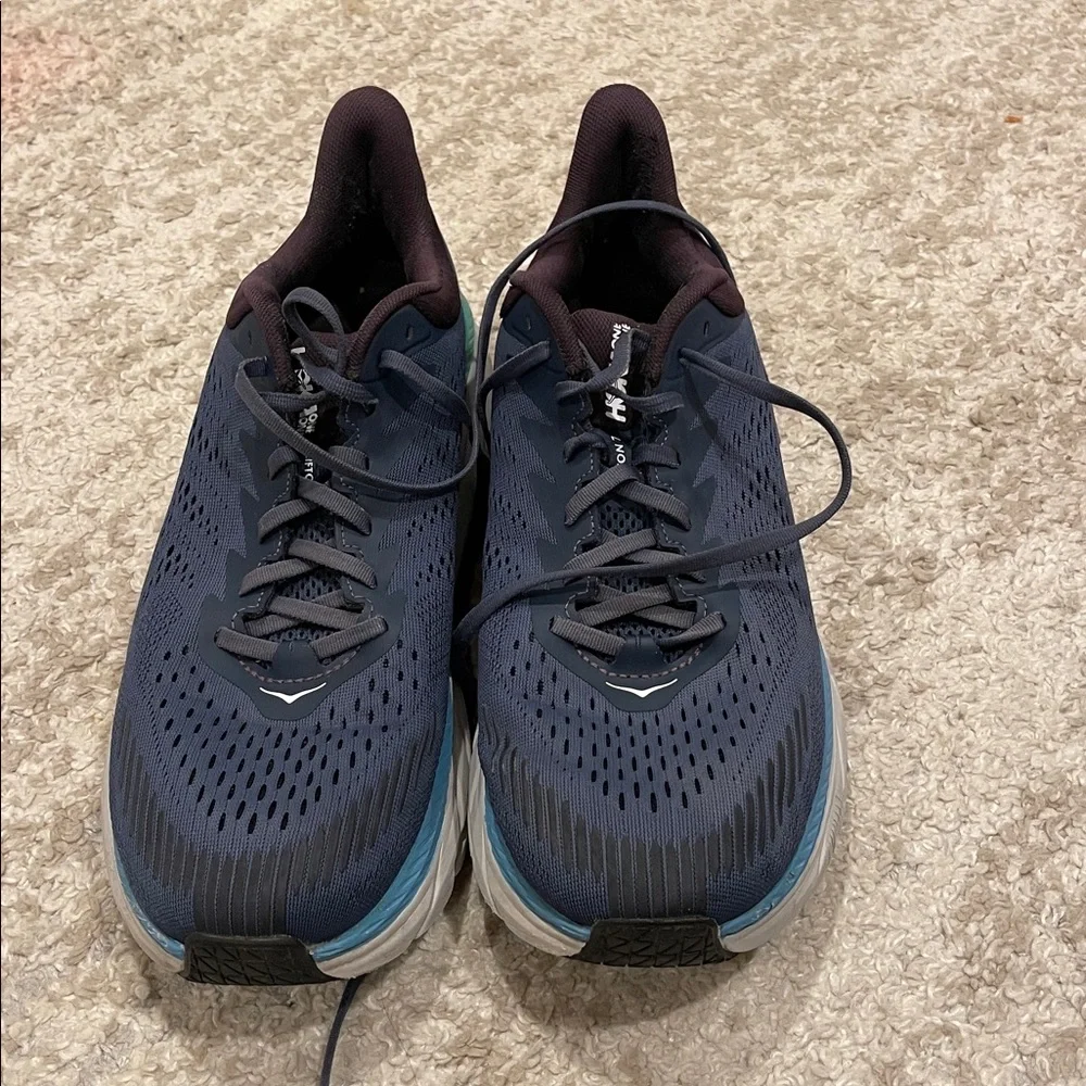 HOKA ONE ONE Clifton 7 Men's Ocean Blue Road-Running Sneakers US Size 12 - Picture 3 of 10